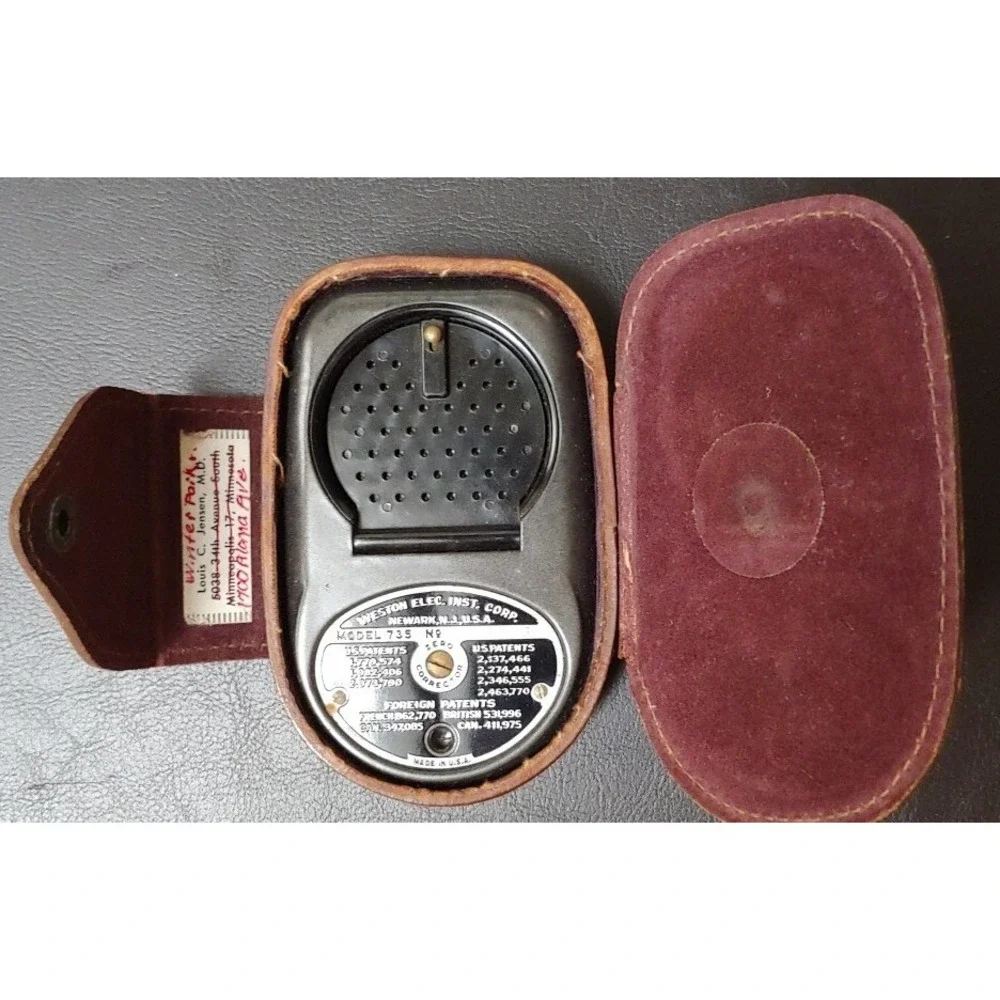 Weston Master II Cine Universal Exposure Meter Model 735 With Case Vintage Photo